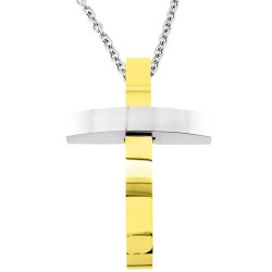 Ατσάλινος ανδρικός σταυρός με αλυσίδα