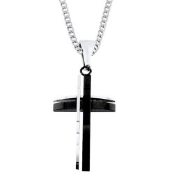 Ατσάλινος ανδρικός σταυρός με αλυσίδα