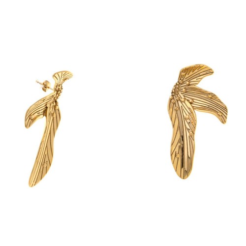 Ατσάλινα σκουλαρίκια φύλλα Ατσάλινα σκουλαρίκια φύλλα