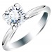 Λευκόχρυσο μονόπετρο δαχτυλίδι Κ18 με lab grown diamond