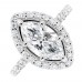 Λευκόχρυσο μονόπετρο marquise Κ14 με lab grown diamonds Λευκόχρυσο μονόπετρο marquise Κ14 με lab grown diamonds