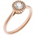 Ροζ χρυσό δαχτυλίδι Κ18 με τοπάζι και brilliant