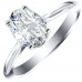 Λευκόχρυσο μονόπετρο δαχτυλίδι Κ18 με lab grown diamond
