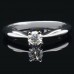 Μονόπετρο λευκόχρυσο δαχτυλίδι Κ18 με διαμάντι