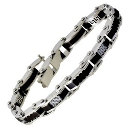 Ατσάλινο ανδρικό βραχιόλι διπλής όψης