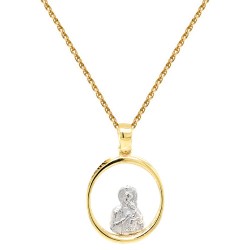 Χρυσό φυλαχτό Παναγία Κ14 με αλυσίδα