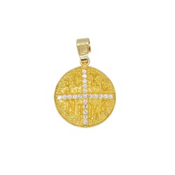 Χρυσό κωνσταντινάτο φυλαχτό Κ14