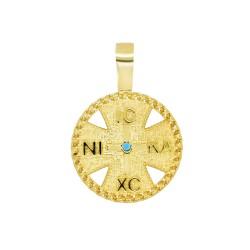 Χρυσό κωνσταντινάτο φυλαχτό Κ14