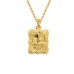 Χρυσό κωνσταντινάτο φυλαχτό Κ14 με αλυσίδα