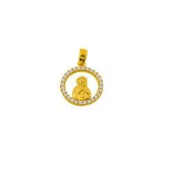 Χρυσό φυλαχτό Κ14 με ζιργκόν