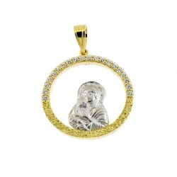 Χρυσό φυλαχτό Κ14 με ζιργκόν