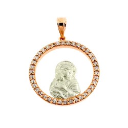 Φυλαχτό από ροζ χρυσό Κ14 με ζιργκόν