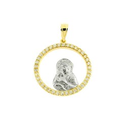 Χρυσό φυλαχτό Κ14 με ζιργκόν