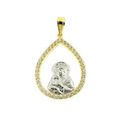 Χρυσό φυλαχτό Κ14 με ζιργκόν