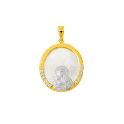 Χρυσό φυλαχτό Κ14 με φίλντισι