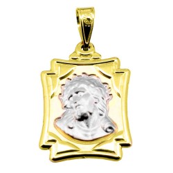 Χρυσό φυλαχτό διπλής όψης Κ14