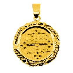 Χρυσό κωνσταντινάτο φυλαχτό Κ14