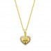 Χρυσό κωνσταντινάτο καρδιά Κ14 με αλυσίδα