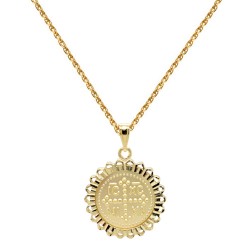 Χρυσό κωνσταντινάτο φυλαχτό Κ14 με αλυσίδα