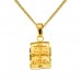 Χρυσό μασίφ κωνσταντινάτο φυλαχτό Κ14 με αλυσίδα