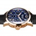 Ρολόι ανδρικό Ingersoll The Regent I00105 με δερμάτινο λουρί και μπλε σκούρο καντράν 