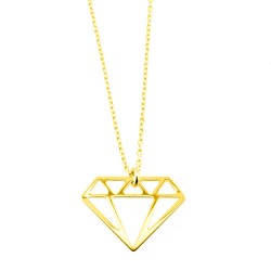 Χρυσό κολιέ διαμάντι Κ14