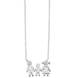 Λευκόχρυσο κολιέ οικογένεια Κ14