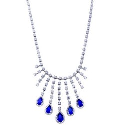 Λευκόχρυσο κολιέ Κ14 με ζιργκόν Λευκόχρυσο κολιέ Κ14 με ζιργκόν