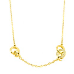 Χρυσό κολιέ Κ14 με ζιργκόν Χρυσό κολιέ Κ14 με ζιργκόν