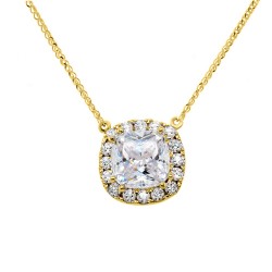 Χρυσό cushion κολιέ Κ14