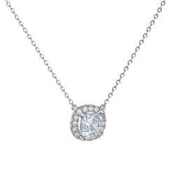 Cushion λευκόχρυσο κολιέ Κ14