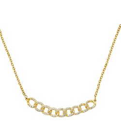 Χρυσό κολιέ Κ14 με σχέδιο αλυσίδα