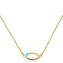 Χρυσό κολιέ μάτι Κ14