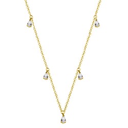 Χρυσό κολιέ Κ14 με σταγόνες