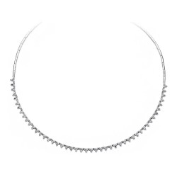 Νυφικό λευκόχρυσο κολιέ Κ14 με ζιργκόν Νυφικό λευκόχρυσο κολιέ Κ14 με ζιργκόν