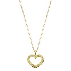 Χρυσό κολιέ καρδιά Κ14