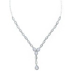 Λευκόχρυσο νυφικό κολιέ σταγόνες Κ14 Λευκόχρυσο νυφικό κολιέ σταγόνες Κ14