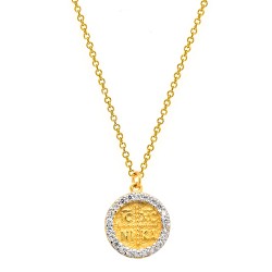 Χρυσό κωνσταντινάτο κολιέ Κ14 με ζιργκόν Χρυσό κωνσταντινάτο κολιέ Κ14 με ζιργκόν