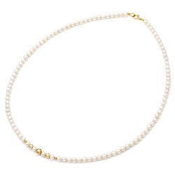 Κολιέ με μαργαριτάρια και χρυσό κούμπωμα Κ14