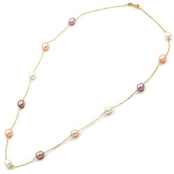 Χρυσό κολιέ Κ14 με μαργαριτάρια Χρυσό κολιέ Κ14 με μαργαριτάρια