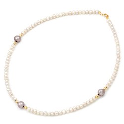 Κολιέ με μαργαριτάρια και χρυσό Κ14