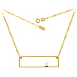 Χρυσό κολιέ Κ9 με ζιργκόν