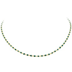 Χρυσό κολιέ αλυσίδα Κ14 με σμάλτο