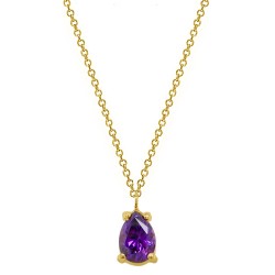 Χρυσό κολιέ σταγόνα Κ14 με ζιργκόν