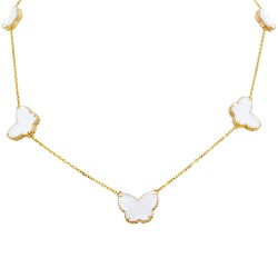 Χρυσό κολιέ πεταλούδες Κ14