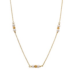 Χρυσό κολιέ Κ9 με μαργαριτάρια