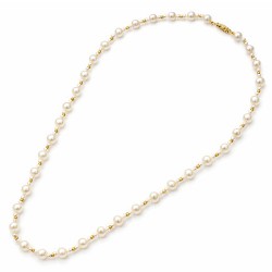 Κολιέ με μαργαριτάρια και χρυσά στοιχεία Κ14