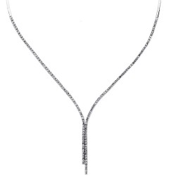 Λευκόχρυσο κολιέ Κ14 με ζιργκόν Λευκόχρυσο κολιέ Κ14 με ζιργκόν