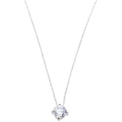 Λευκόχρυσο κολιέ Κ14 με ζιργκόν