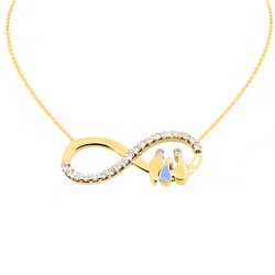 Χρυσό κολιέ άπειρο οικογένεια Κ14